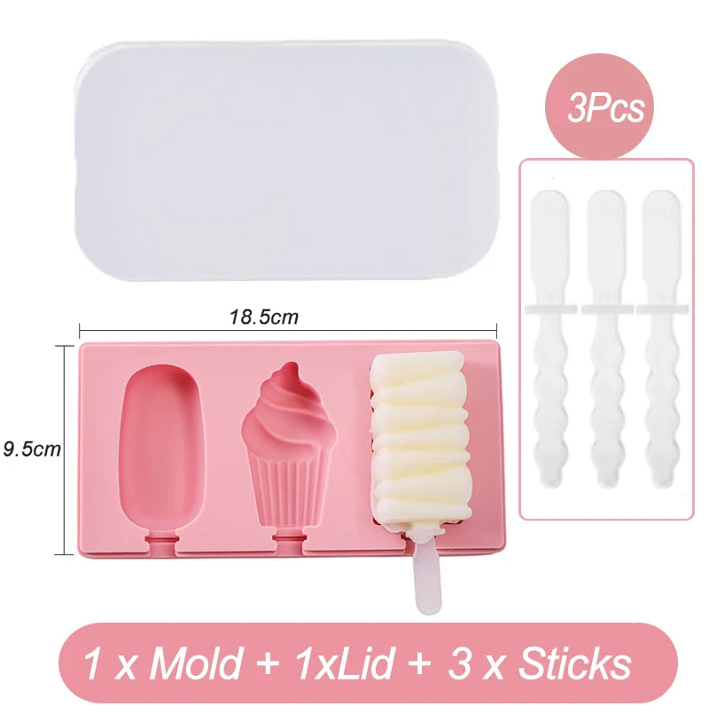 Silikon Eisformen mit Deckel für kreative Obst- und Tier-Popsicles