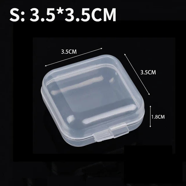 Platzsparend - Sicher: 6er Set transparente Mini Schmuck Aufbewahrungsboxen