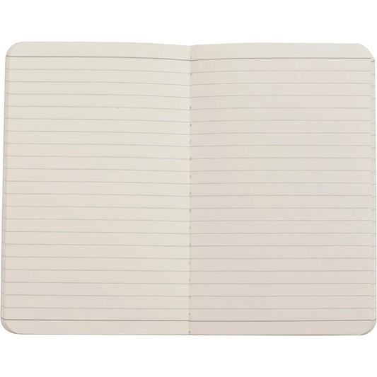 6er Pack Mini Notizbuch Set liniert 100g/m² Taschenformat Softcover Schwarz