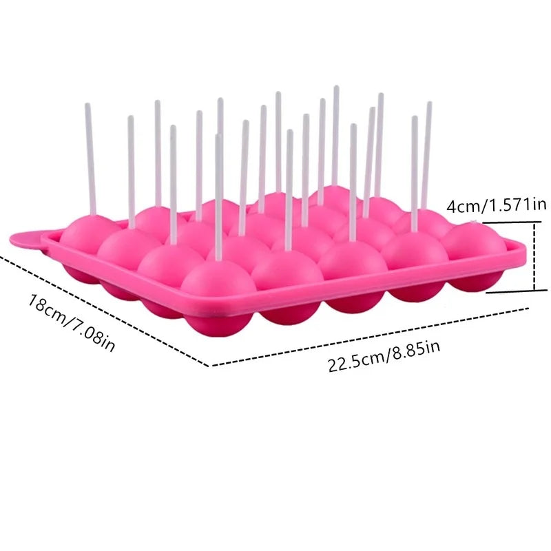 Flexible Silikon-Lutscherform mit 12/20 Löchern für einfache Cake Pops - Süßes