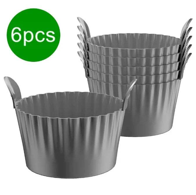 Antihaft Silikon 4/6er Set Airfryer Muffin- - Ei-Backformen, spülmaschinenfest