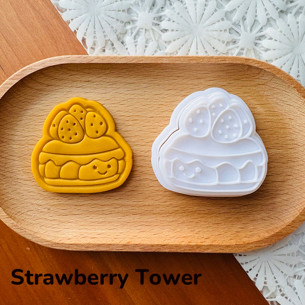 Kreative Backform: Burger - Sandwich Motiv Keksstempel aus PLA Kunststoff