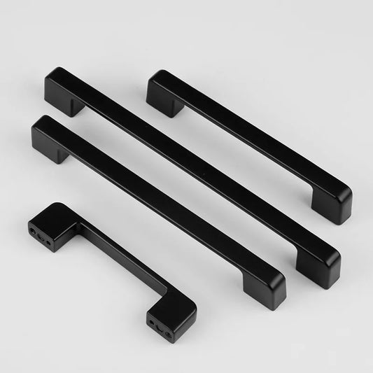 Schwarze Aluminium Möbelgriffe für Küchen Schränke Schubladen – Varianten