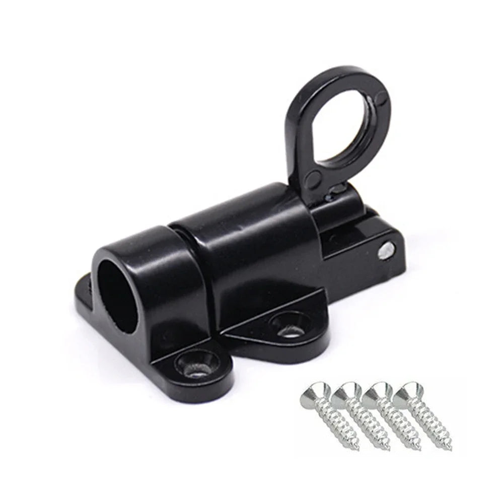 Automatischer Aluminium Torschloss Zugfeder Türriegel Riegel Schwarz