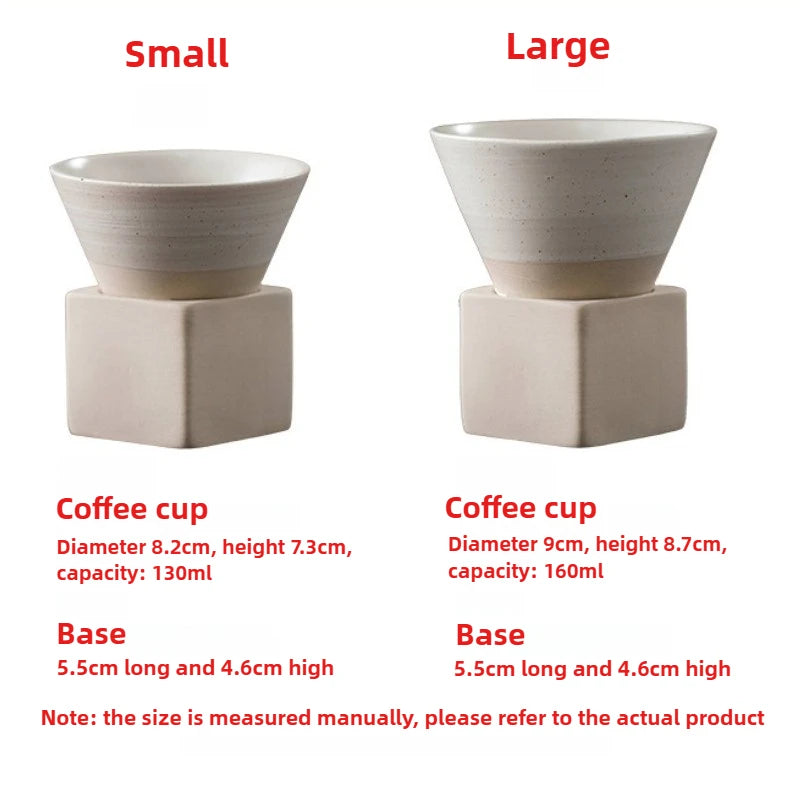 Retro Keramik Tasse in Dreieckiger Kegelform für Tee und Kaffee
