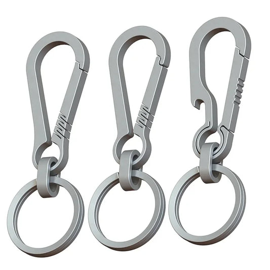 Titan Karabiner Schlüsselanhänger mit Flaschenöffner für Outdoor - Alltag