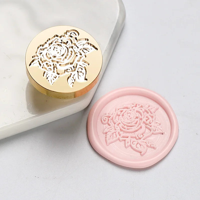 Sternenhimmel Lotus Rosenmuster Wachssiegel Stempel, Retro Stil