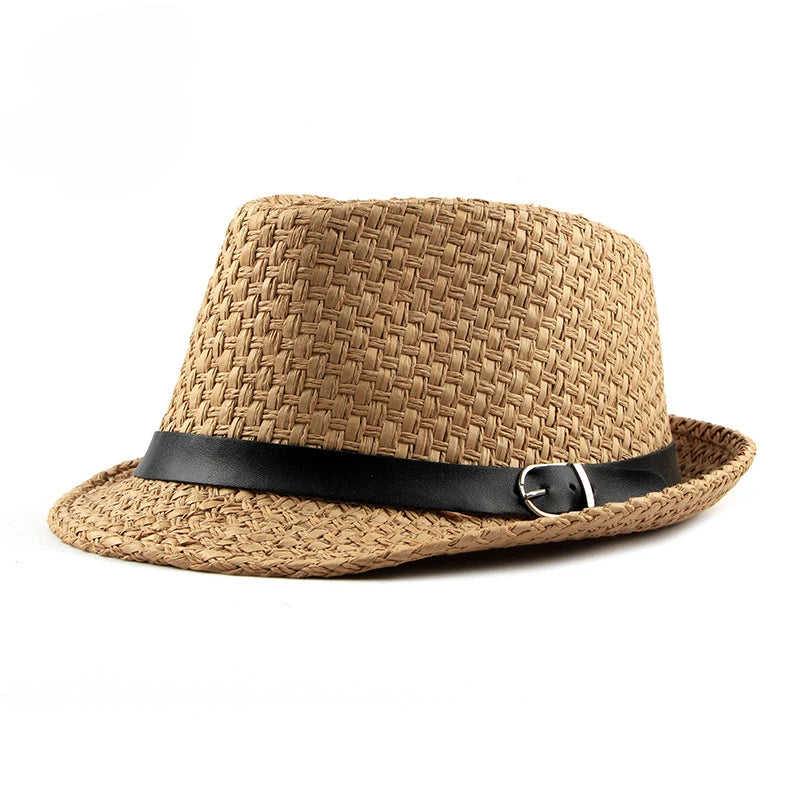 Leichter Strohhut für Sommer – Atmungsaktiver Sonnenschutz, Unisex - Casual Style