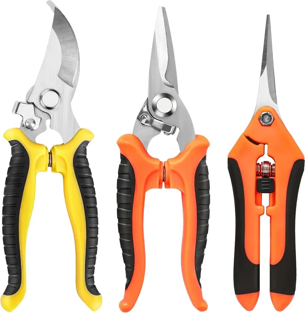 Gartenschere Set mit Edelstahlklingen und ergonomischen Griffen