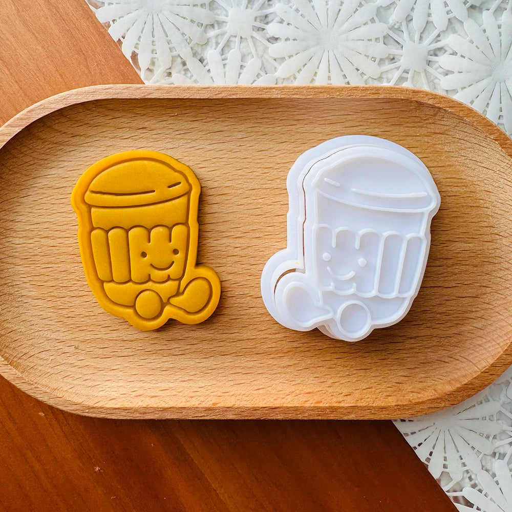 Kreative Backform: Burger - Sandwich Motiv Keksstempel aus PLA Kunststoff