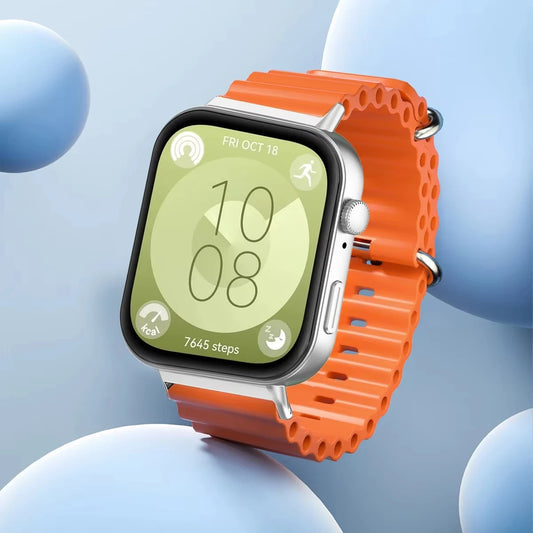 Flexibles Silikon-Sportarmband Ocean 20cm – Komfort - Style für Watch Fit 3 4 Pro