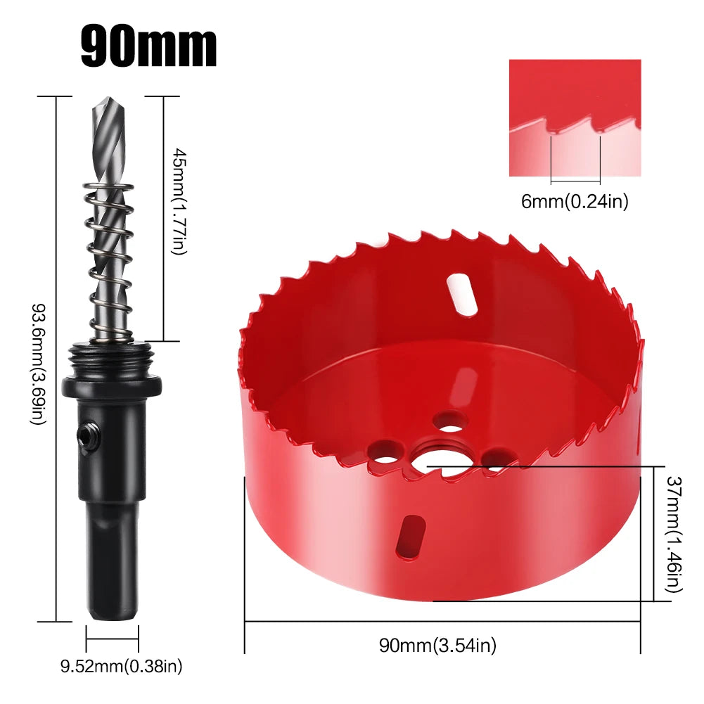 Vielseitige 15-200mm Lochsäge HSS M42 Bimetall für Metall Holz Kunststoff DIY