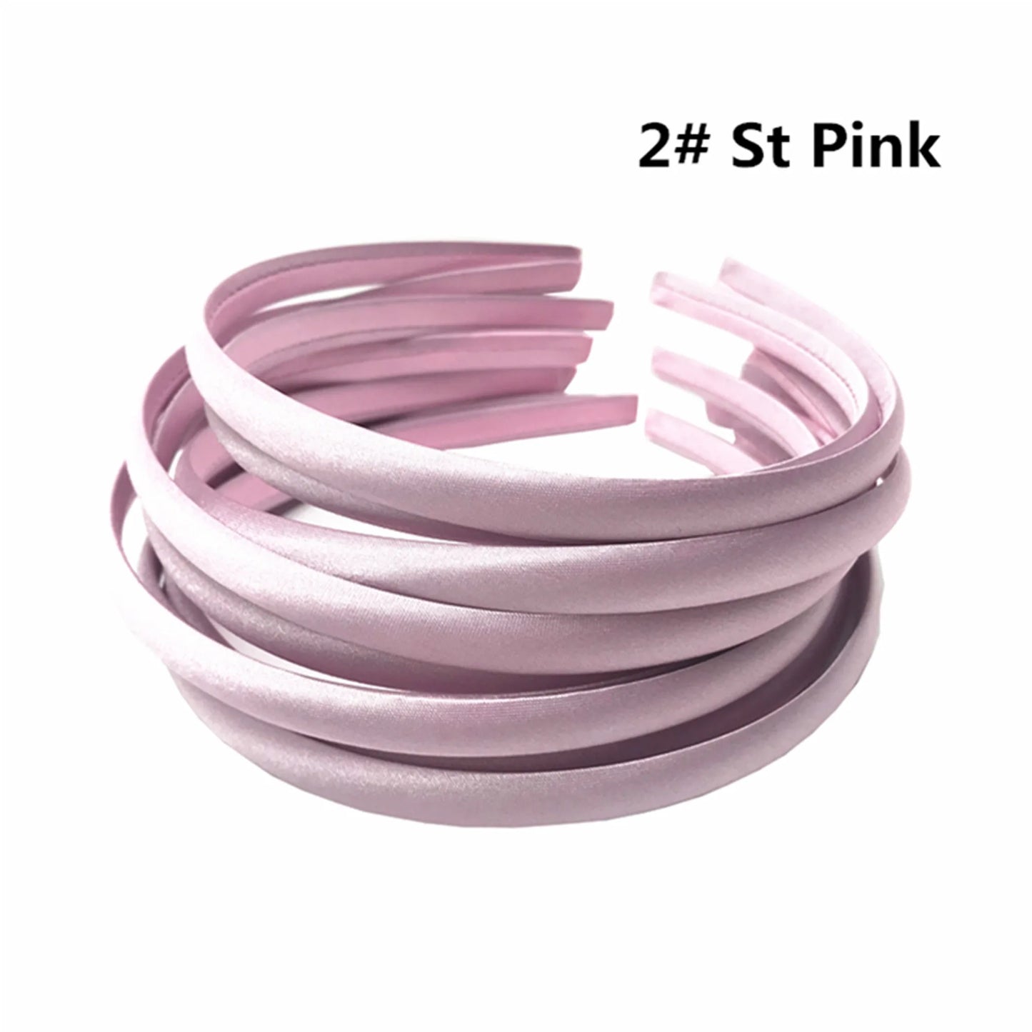 Stoffbezogenes Haarband 1 cm Breite Unisex 10/60 Stück bunte Farben