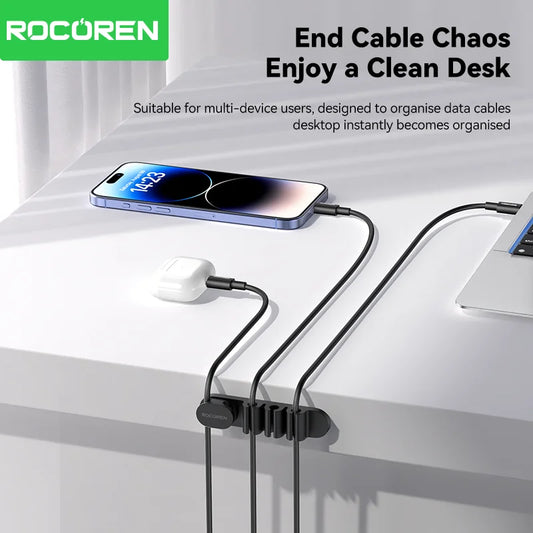 Kabel Organizer für Schreibtisch – USB Maus Kopfhörer Silikon Clip