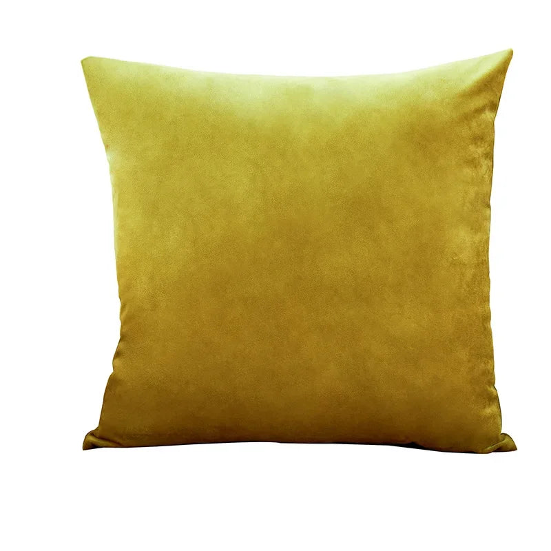 Weicher einfarbiger Samt Kissenbezug 45x45 cm für Sofa und Büro