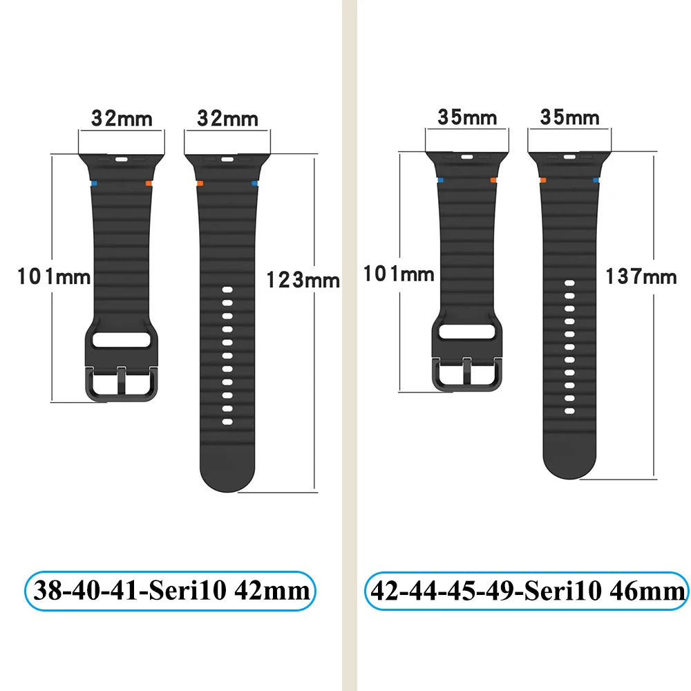 Atmungsaktives Silikonarmband 38-49mm – Nachhaltig, sportlich - individuell