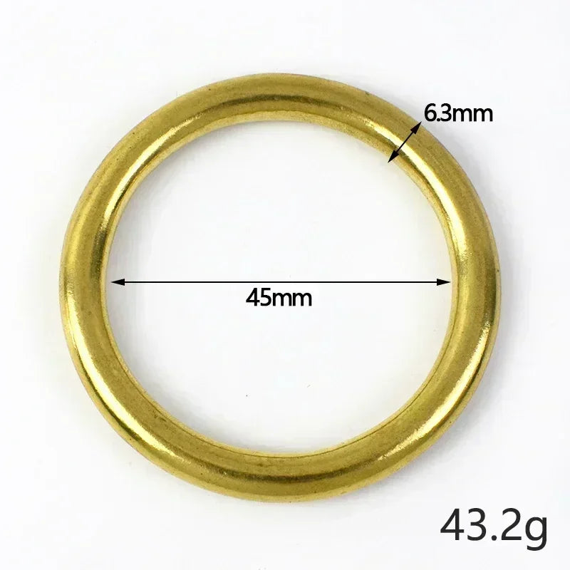 Massiver Messing O-Ring Schnalle 8-51mm für Hundeleine Gurtband 2/5/10 Stk.