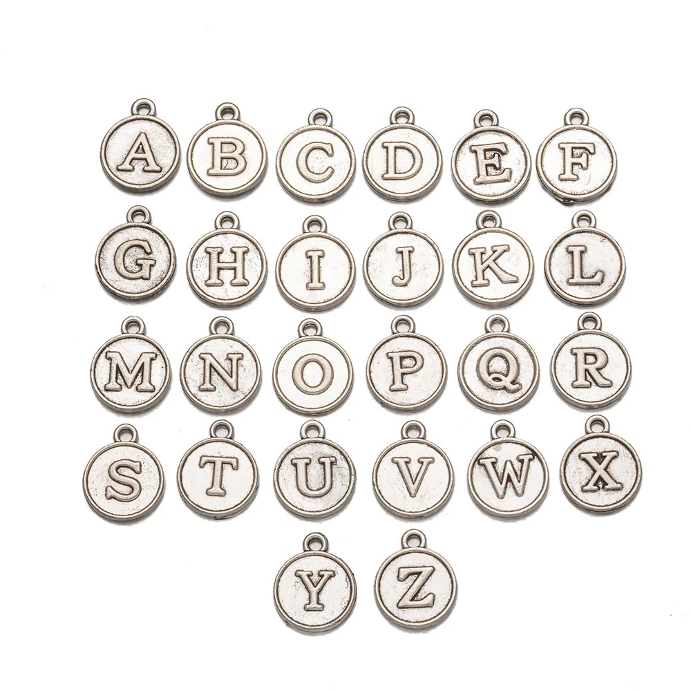 26-teiliges Alphabet Buchstaben Charms Set für DIY Schmuckherstellung