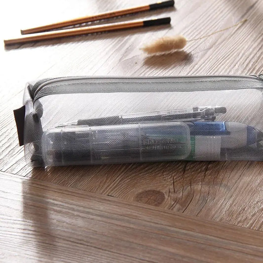 Transparentes Studenten-Federmäppchen aus Kunststoff für Schule - Büro