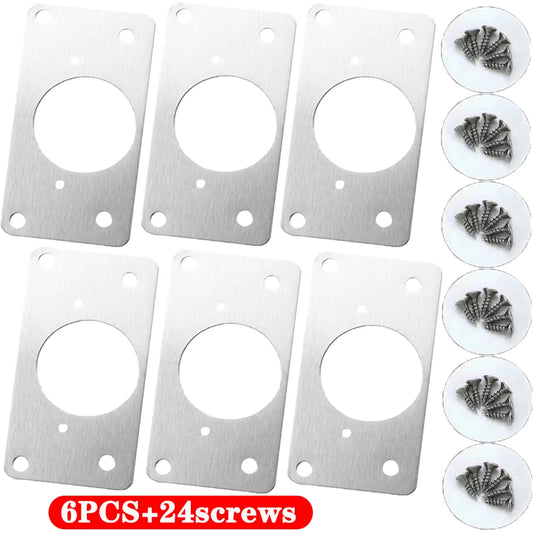 Verstärkte Schranktür Scharnier Reparaturplatten aus verzinktem Stahl 2-6 Stück