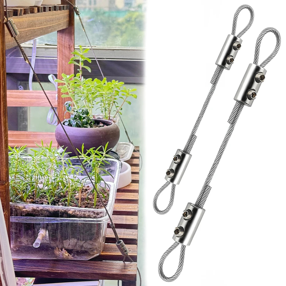 Verstellbares Drahtseil-Kabelbefestigungsset 2mm-3mm PVC Edelstahl