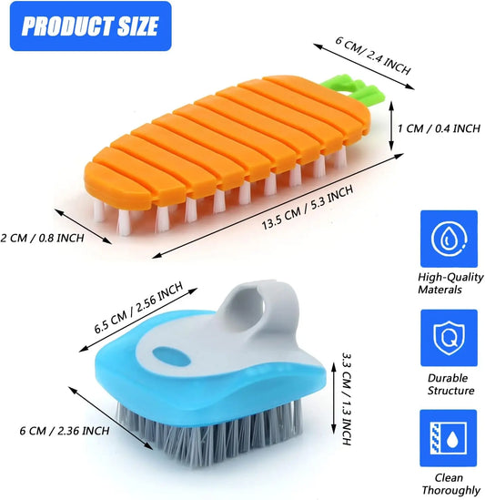 Flexible Gemüse Reinigungsbürsten Set – Kartoffel Karotte Mais Pilz Wäscher