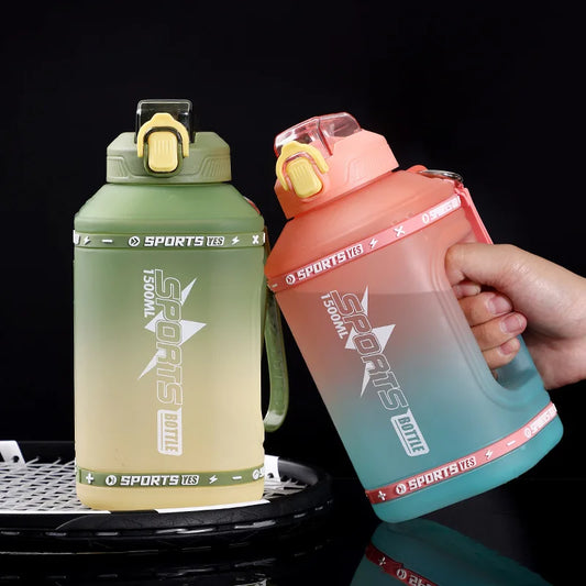 1,5L Sport Wasserflasche mit Handseil – BPA-frei, robust - ideal für Outdoor