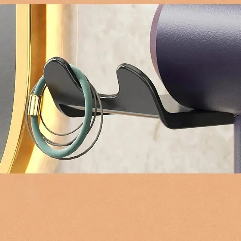 Wandmontiertes Badezimmerregal aus Kunststoff – Praktische Haartrocknerhalterung