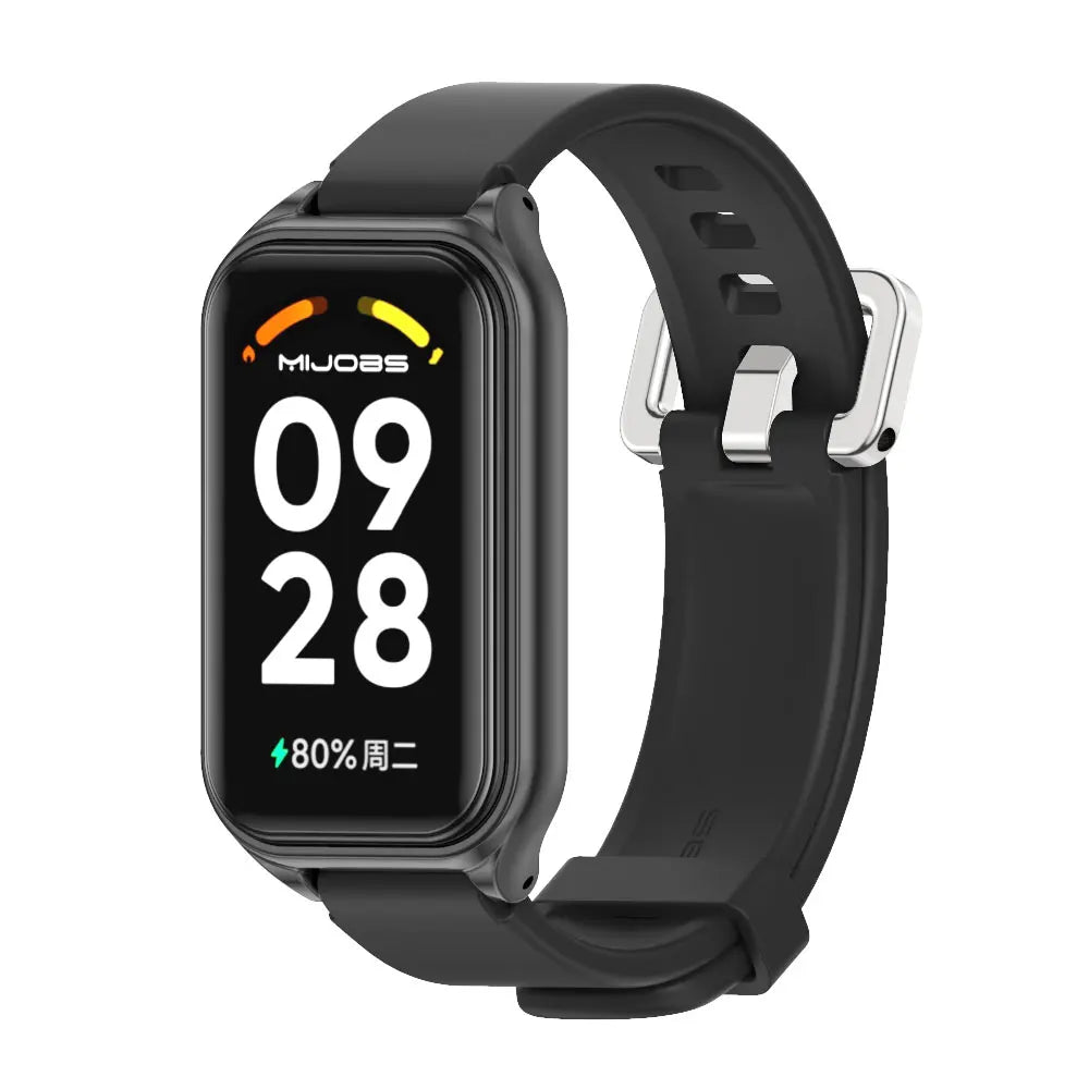Silikon Armband Ersatz für Smart Band 8 9 mit Einstellbarer Länge