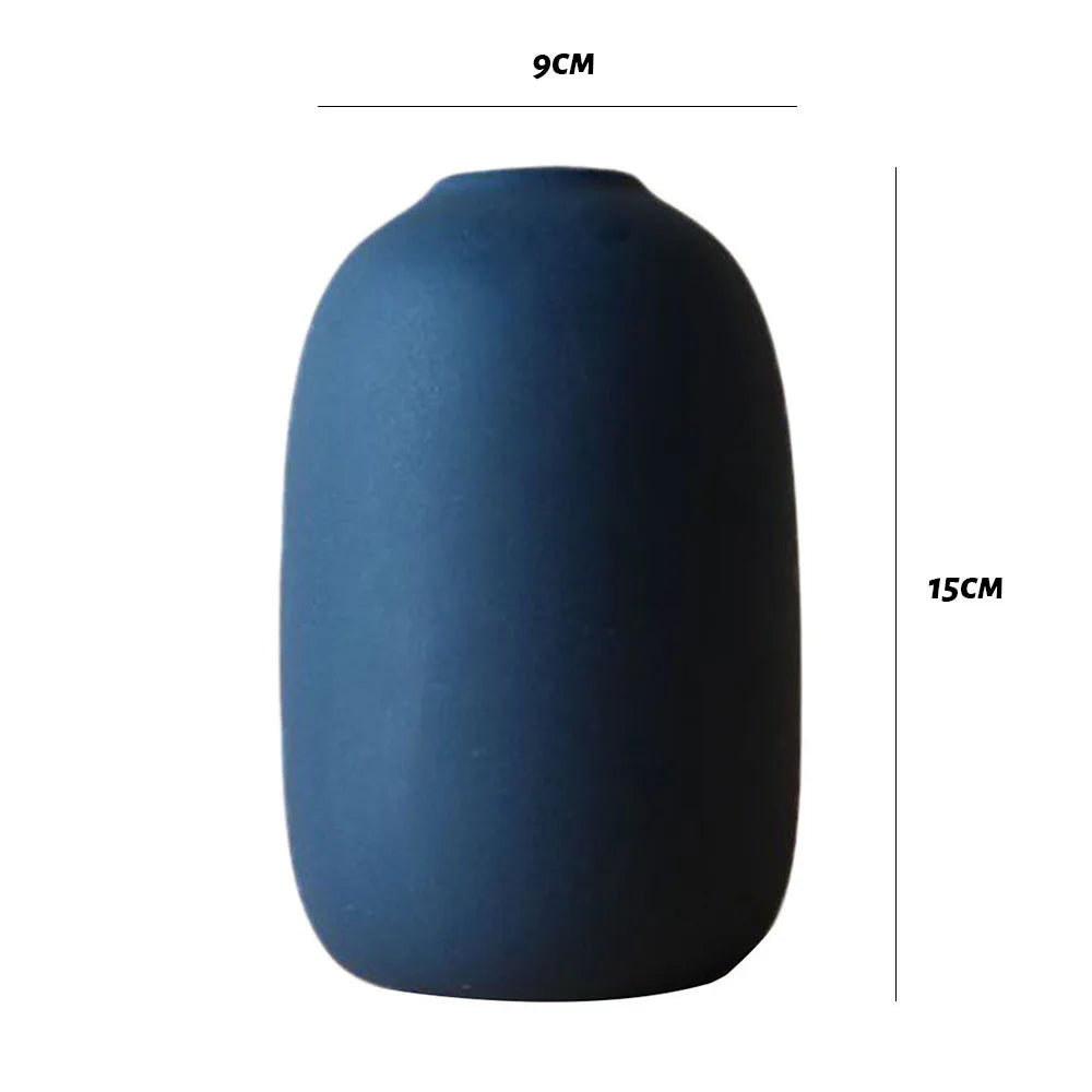 Nordische Keramik Vase. Stilvolle Deko für Tisch, Regal, Esszimme