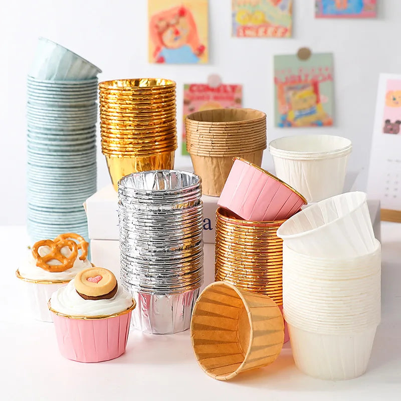 50 Mini Muffin Tassen Papier – 50er Set, vielseitig - umweltfreundlich gestalten