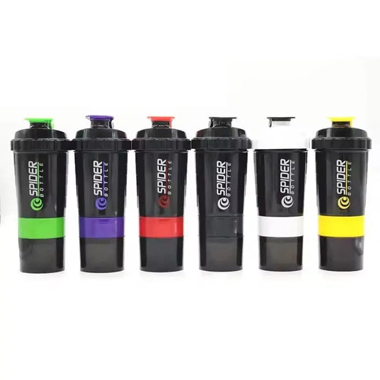 3-lagiger Shake-Becher für Proteinpulver Fitness Sport Rührfunktion Groß