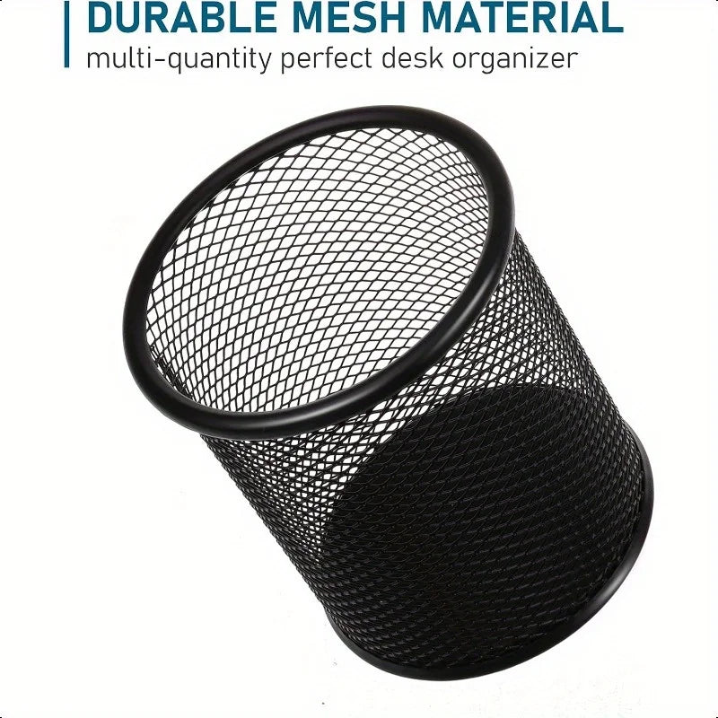Metall Mesh Stifthalter mit rutschfester Basis für Büroschreibtisch