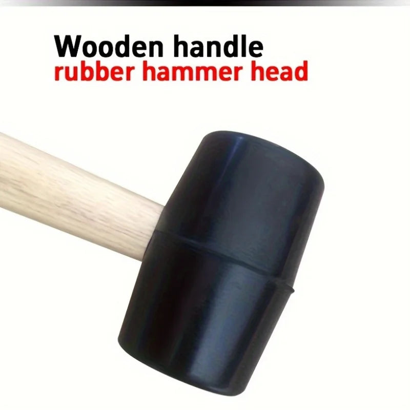 Umweltfreundlicher Gummihammer mit Holzgriff – robust - präzise für Camping - Handwerk
