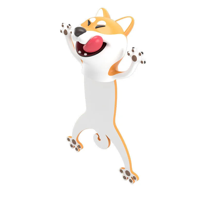 Niedliche 3D Tier Lesezeichen PVC – Katze Panda Shiba Inu Buchmarker Geschenk
