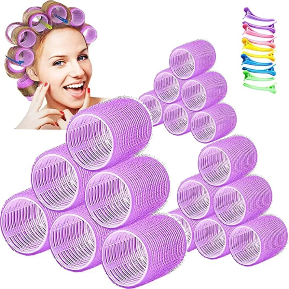 Hitzefreie Lockenwickler Set – 6 Stück selbstklebend für voluminöse Locken