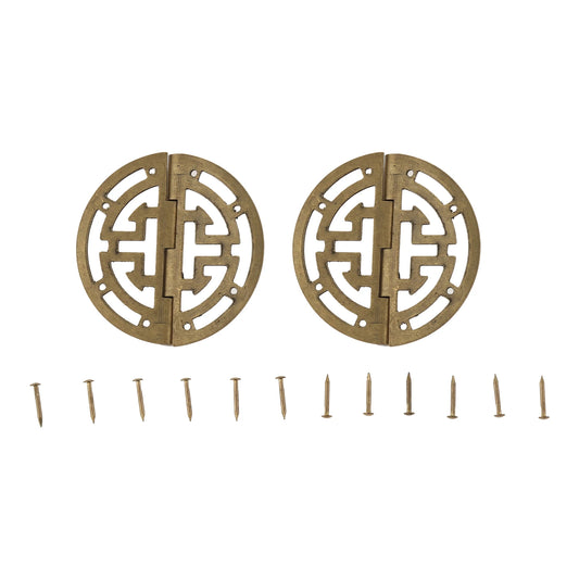 Messing Möbel-Scharnier 45mm Rund Dekorativ für Holzbox - Möbel