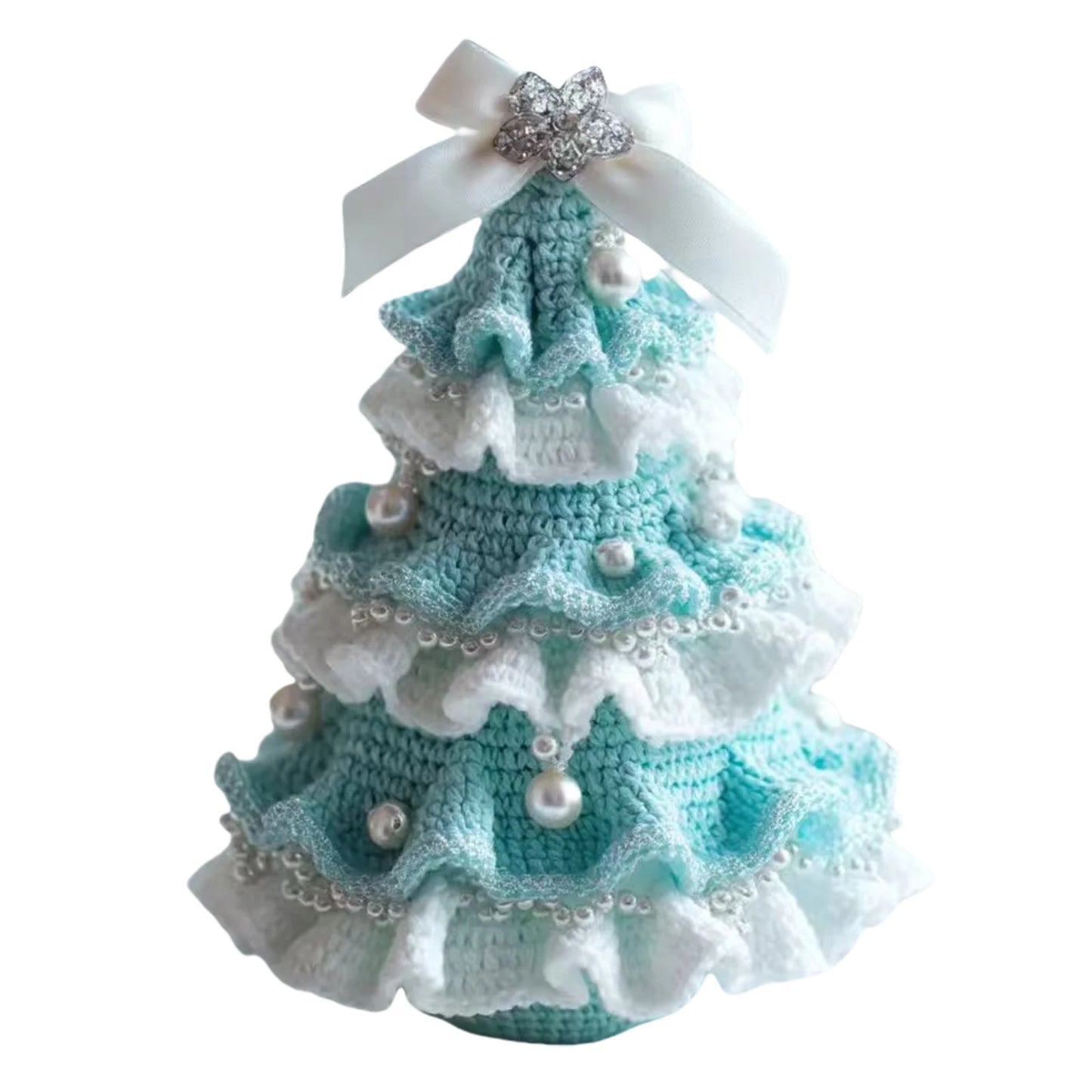 DIY gehäkeltes Weihnachtsbaum-Dekorationsset für Anfänger