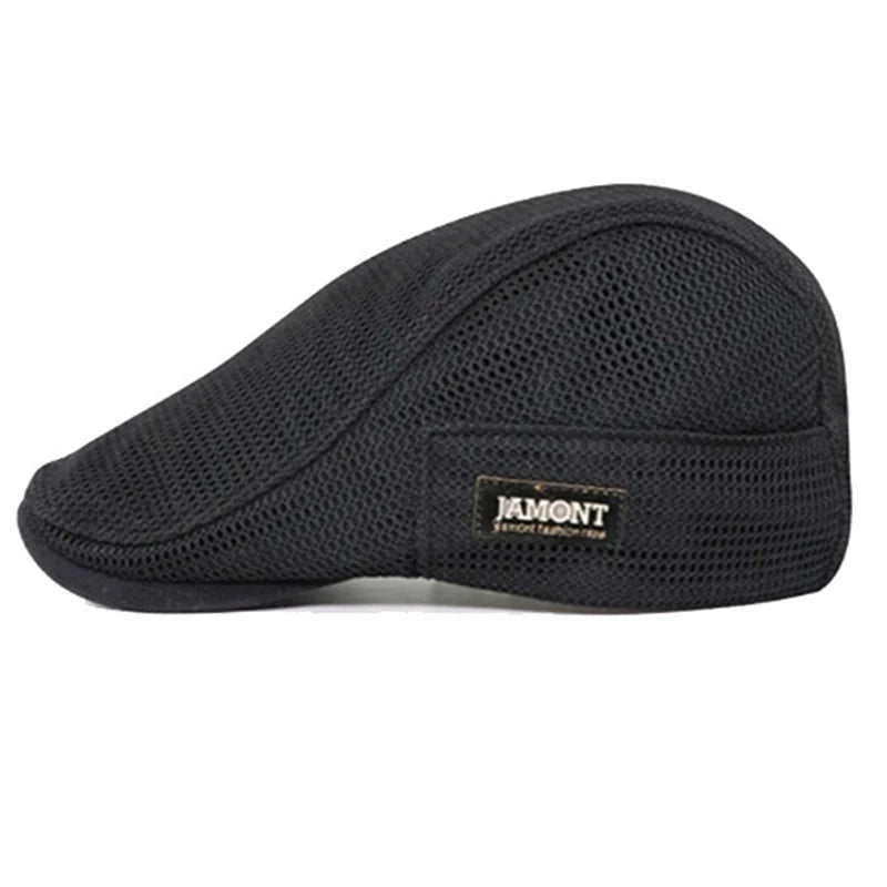 Leichte atmungsaktive Baskenmütze mit Sonnenschutz, verstellbar, unisex