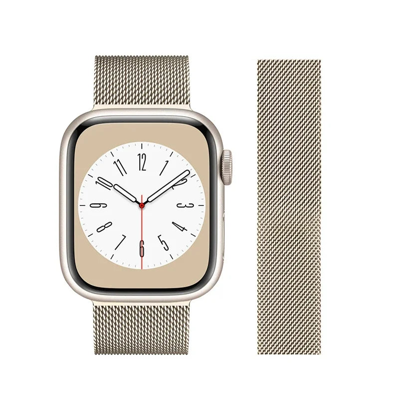 Edelstahl Mesh-Metallarmband mit Magnetverschluss für Smartwatches 38-49 mm