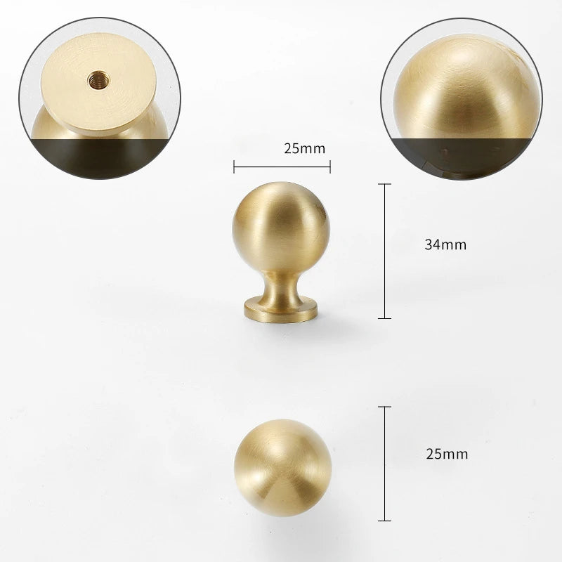 Eleganter Möbelknopf Messing Goldfarben für Schrank Schublade Tür