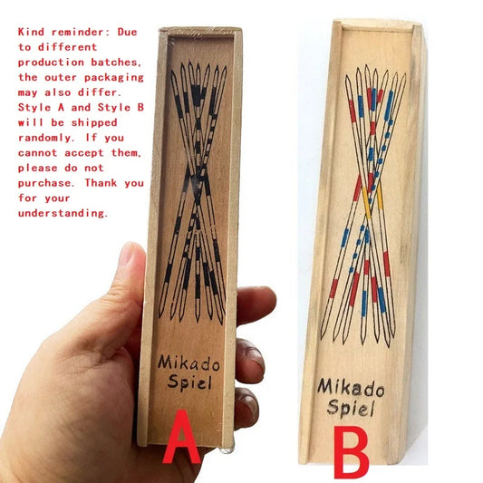 Pädagogisches Holz-Pick-Up-Sticks Spiel für Kinder ab 14 – Geschick - Spaß
