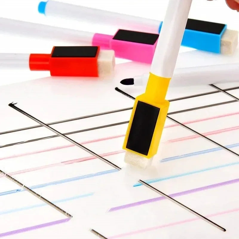 Magnetische Whiteboard-Stifte 4/8er Set – Löschbar, farbig - platzsparend