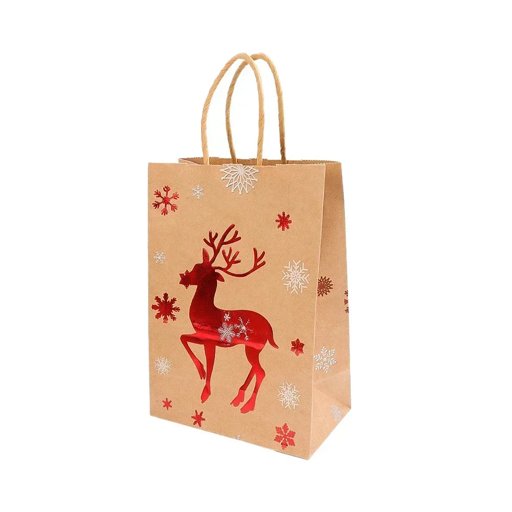 1-30 Stück Weihnachten Kraftpapier Taschen für Süßigkeiten und Geschenke