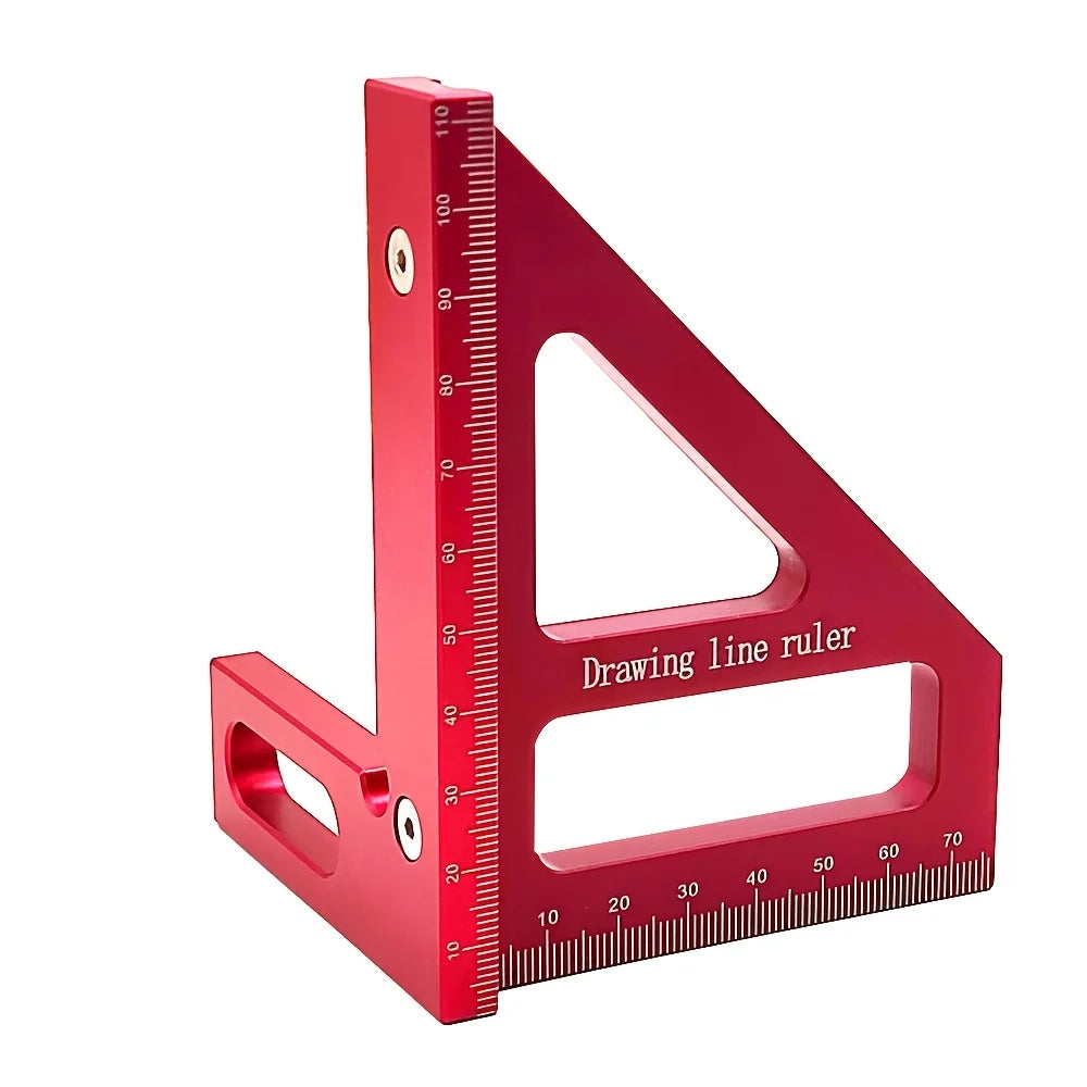 Multifunktionaler Aluminium-Winkelmesser 45/90° für präzise Holzbearbeitung