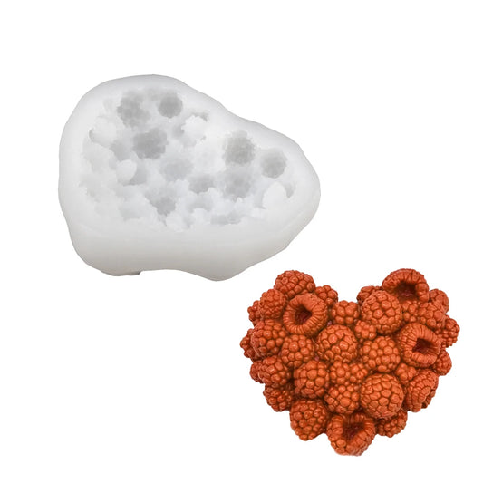 Silikon Kuchenform Himbeerkreis und Herz für französische Desserts