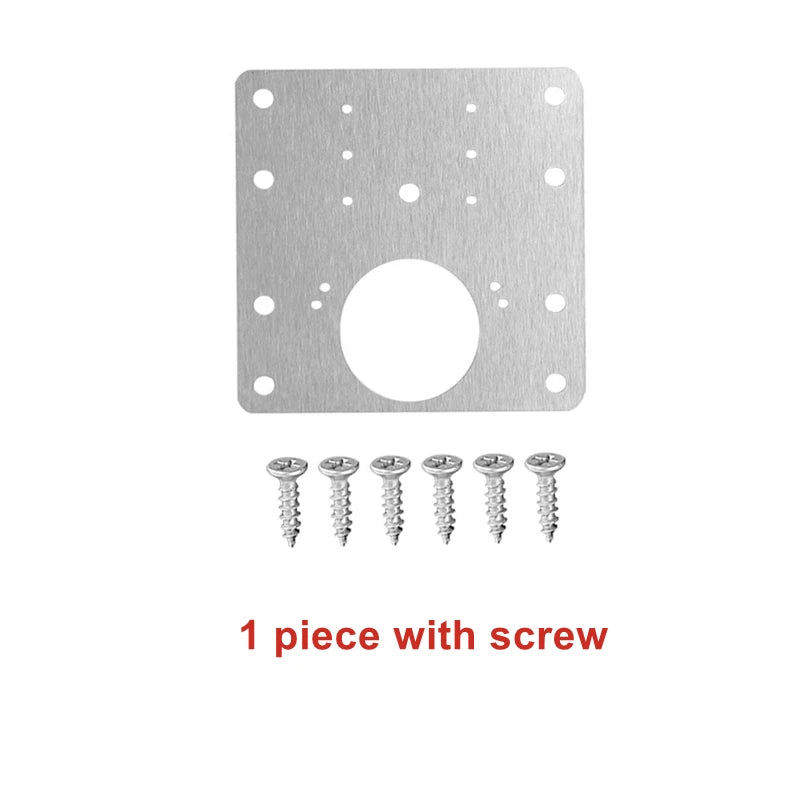 Edelstahl Scharnierreparaturplatte 9x9cm für Möbel - Küchenschränke