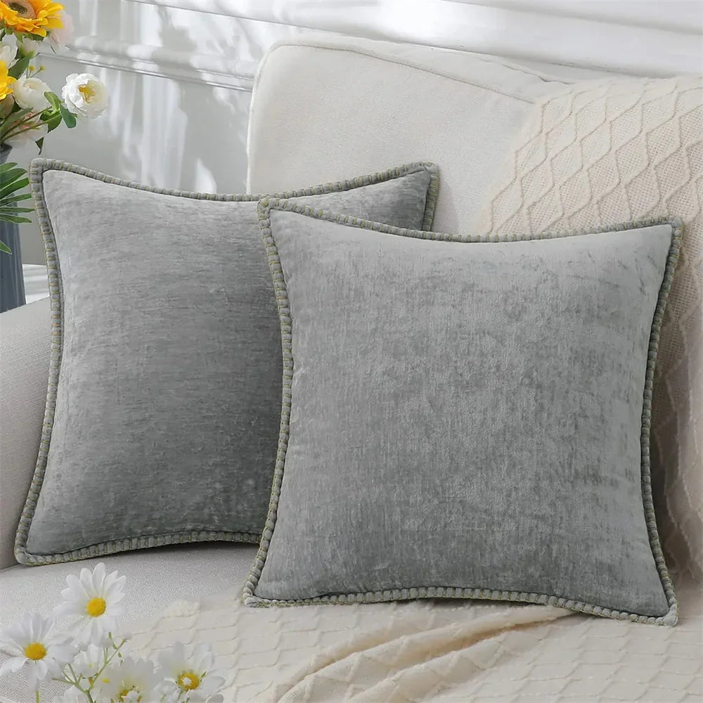 Weicher Chenille-Kissenbezug in verschiedenen Größen für Sofa-Dekor