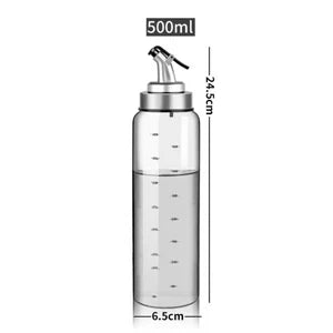 Präziser Dosiergenuss: Umweltfreundliche Glas-Ölflasche 180/300/500ml für Küche