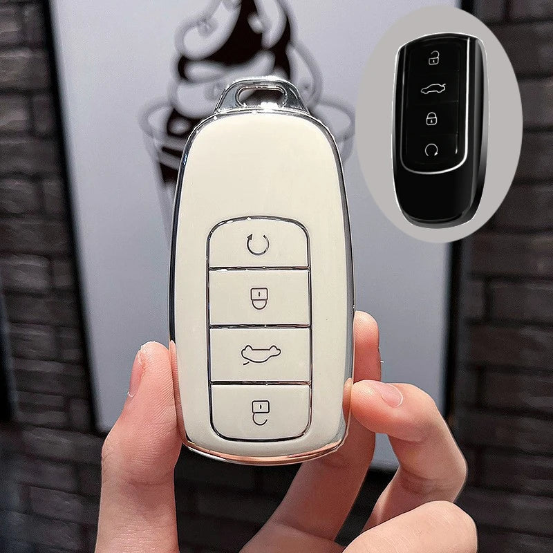 Robuste TPU Autoschlüsselhülle für Chery Tiggo – Schutz vor Kratzern - Wasser